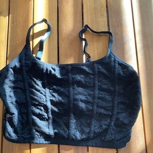 Lacy, black crop top